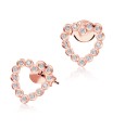 Cutie Heart With CZ Stone Silver Ear Stud STS-5117